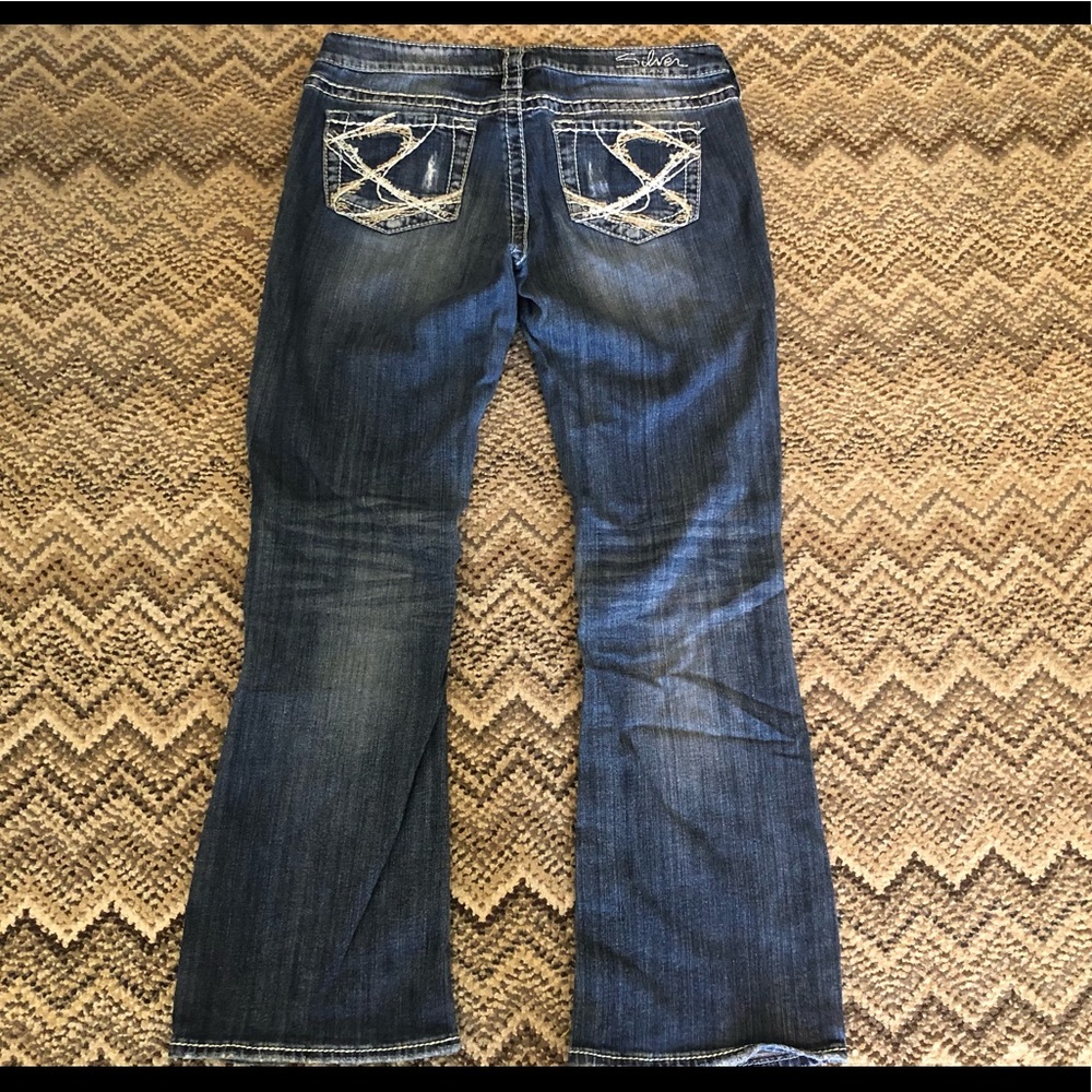 Silver Aiko Bootcut Low Rise Stretch Jeans 29x31